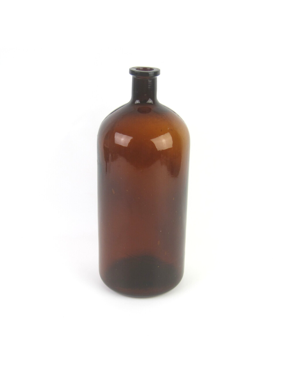 Antique Amber Glass Bottle Apothecary Jar Brown Medicine Jug Laboratory 12.5"